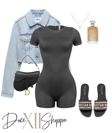 Double lined short sleeve romper. Styling a black romper Cute Outfits Summer Black Women Jumpsuits & Rompers, Romper Outfits Black Women, Short Romper Outfit Black Women, Jumpsuit Outfit Black Women Summer, Short Black Romper Outfit, Jumpsuit With Jordans Outfit, Black Romper Outfit Black Women, Romper Outfit Black Women With Sneakers, Short Jumpsuit Outfit Black Women