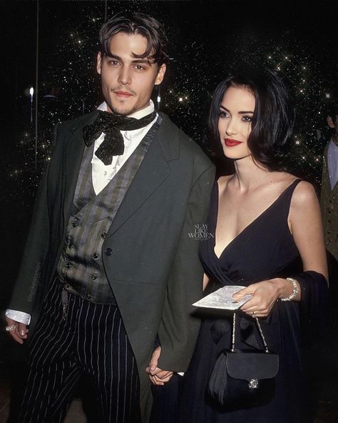 Winona Ryder Hair, Wiona Ryder, Depp And Winona Ryder, Johnny Depp And Winona Ryder, Debbie Depp, Johnny Depp Winona Ryder, Johnny And Winona, 90s Johnny Depp, Johnny Depp And Winona