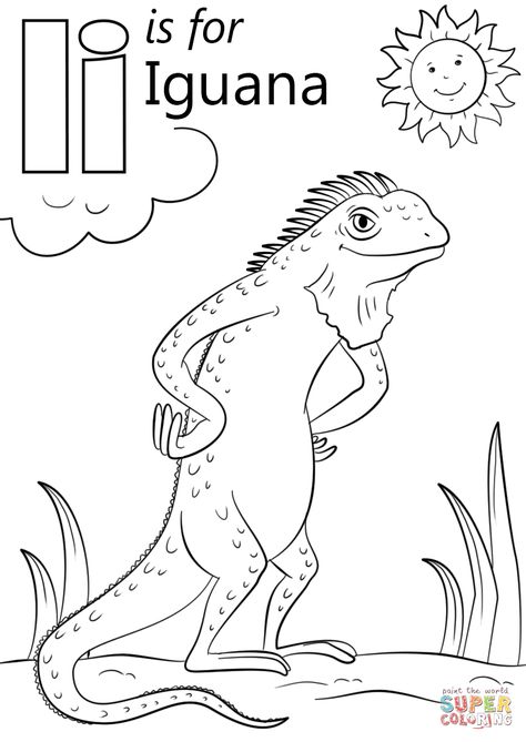 I Is For Iguana, Letter I Activities, Letter I Crafts, Letter M Activities, Letter I Worksheet, Insect Coloring Pages, Abc Coloring Pages, Preschool Coloring Pages, Abc Coloring