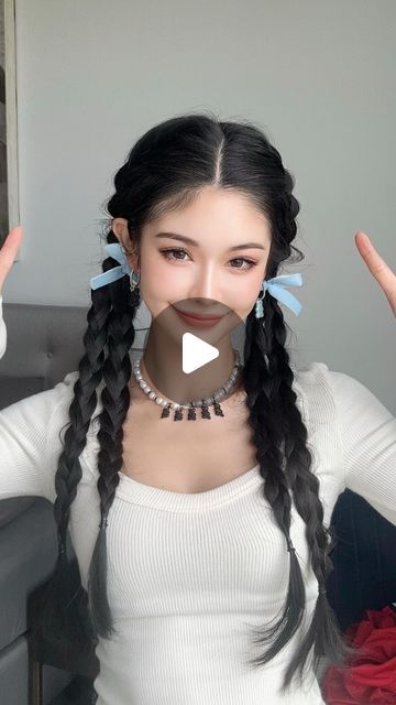 Fiona Xue on Instagram: "who wants to get more cute? Plz try this twin braids hairstyle  You will love 🫶🏻💕" Braided Hairstyles, Twins, Twin Braids Hairstyles, Twin Braids, Braids Hairstyle, Cute Twins, Braids Hairstyles, Korean Hairstyle, Hair And Nails