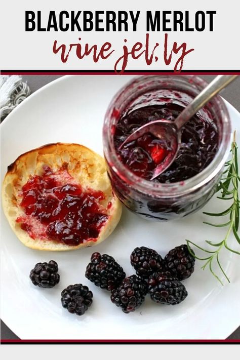 Wine Jelly Recipe, Blackberry Jelly, Wine Jelly, Blackberry Wine, Merlot Wine, Jam Recipes Homemade, Blackberry Recipes, Jelly Recipe, Healthy Halloween