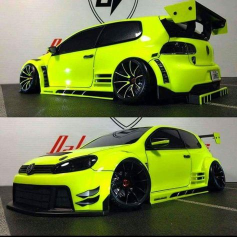 Fluorescent Yellow VW Golf Mk6 Gti Modified, Vw Mk1, Volkswagen Scirocco, Vw Scirocco, Bmw Autos, Volkswagen Gti, Drifting Cars, Vw Cars, Audi A5
