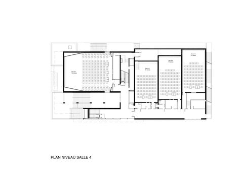 Gallery - Etoile Lilas Cinema / Hardel et Le Bihan Architectes - 21 Cinema Architecture, Cinema Center, Cinema Design, Landscape Architecture Drawing, Cinema Theatre, Architecture Design Sketch, Architecture Board, Landscape Architecture Design, Ground Floor Plan