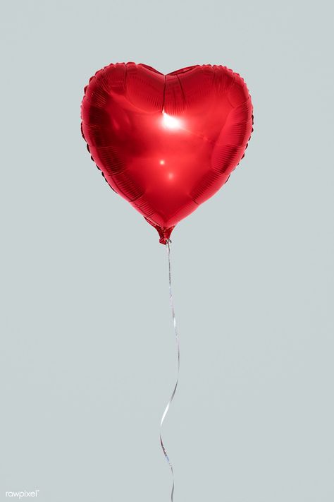 Heart shaped balloon mockup on a gray background | premium image by rawpixel.com / Teddy Rawpixel Heart Shaped Objects, Heart Balloons Aesthetic, Heart Poster Design, Heart Balloon Drawing, Heart Objects, Ballon Heart, Product Typography, Balloon Aesthetic, Ballon Drawing