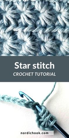 This free crochet tutorial shows how to make a star stitch step by step (in English or Spanish, US terms). It includes clear photo instructions and suits for beginners. #crochettutorial #starstitch #learncrochet #learntocrochet #crochet Star Stitch Crochet Tutorial, Step By Step Crochet Stitches, Crochet Star Stitch Tutorial, Easy Crochet Stitches Step By Step, Crochet Star Stitch Pattern, Beginning Crochet Tutorial Step By Step, Star Stitch Crochet Pattern, Star Stitch Crochet, Jute Tas
