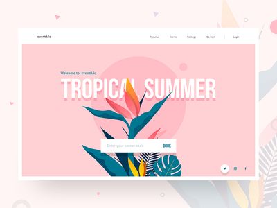 Event website header by Divan Raj    Really love the colors here. Header Illustration, Web Header, Dribbble Design, Website Menu, Graphisches Design, Event Website, Ux Design Inspiration, Header Design, Website Header