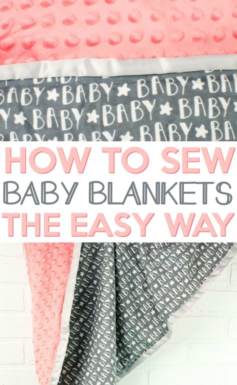 How To Sew a Baby Blanket The Easy Way - A Little Craft In Your Day Couture, Patchwork, Easy To Make Baby Blankets, How To Sew A Blanket For Beginners, Sewing A Blanket For Beginners, Baby Blanket Sewing Ideas, How To Make Blankets, Sew A Baby Blanket, Make A Baby Blanket