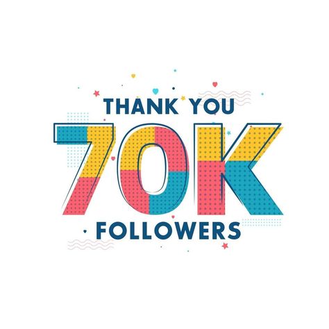 Thank you 70k Followers celebration Greeting card for 70000 social followers 10k Subscribers, Affirmation Board, Making Cake, History Facts Interesting, Seo For Beginners, Blur Background In Photoshop, Black And White Art Drawing, Create Ads, 10k Followers