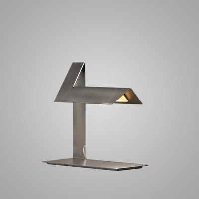 ZANEEN design Plie 10.25" Desk Lamp Finish: Pewter Metal Lamp Design, Aluminum Sheet Metal, Lampe Metal, Modern Lanterns, Minimalist Tables, Lighting Companies, Roof Styles, Wall Table, Metal Floor