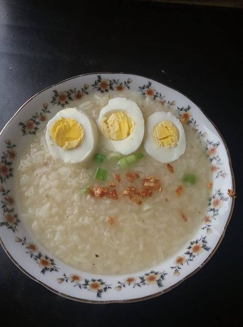 Pinoy rice soup or Lugaw Rice, Rice Soup, Homemade Recipes, Food To Make