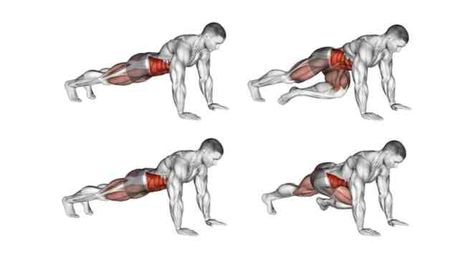 Cross Body Mountain Climber Cross Body Mountain Climbers, Mountain Climbers Workout, Mountain Climbers Exercise, Ab Exercises For Men, Climbers Exercise, Mountain Climber Exercise, Oblique Exercises, Rectus Abdominis, Upper Abs