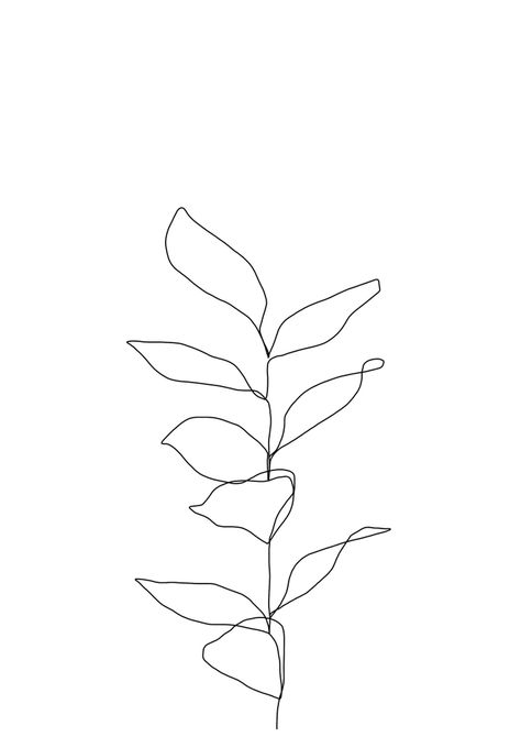 Geometric Plant Drawing, Sustainability Branding, Tatoo Tree, One Line Tattoo, Arte Doodle, Minimal Drawings, Minimalist Drawing, Soyut Sanat Tabloları, Continuous Line Drawing