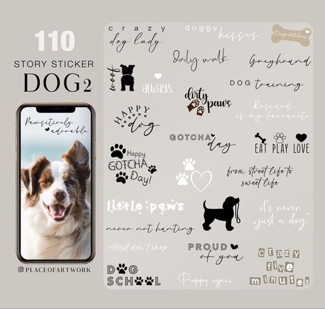 Adopt Dont Shop, Instagram Story Sticker, Story Sticker, Crazy Dog Lady, Gotcha Day, Dog Lady, Good Buddy, Crazy Dog, Dog Stickers