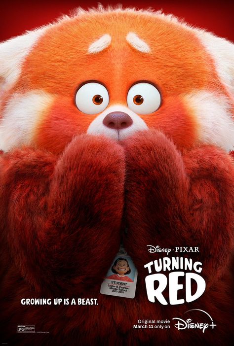 Turning Red Movie Poster, Turning Red Pixar Wallpaper, Turning Red Red Panda, Turning Red Pixar, Turning Red Panda, Turing Red, Red Pixar, Red Posters, 2022 Movies