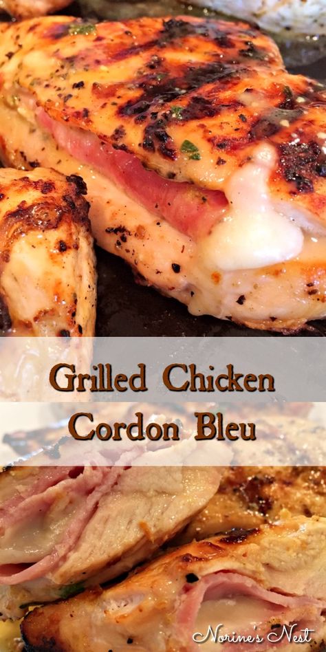 Grilled Chicken Cordon Bleu, Chicken Thights Recipes, Cordon Bleu Recipe, Chicken Cordon Bleu Recipe, Great Chicken Recipes, Marinating Chicken Breast, Dijon Vinaigrette, Chicken Stuffed, Chicken Cordon