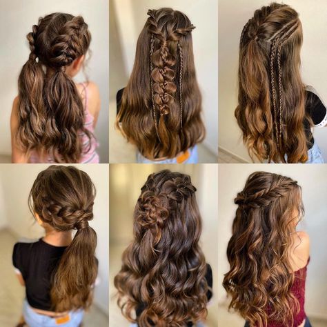 Hair Bun Design, Long Hair Braided Hairstyles, Half French Braids, Waterfall Braid Hairstyle, Easy Trendy Hairstyles, Waterfall Hairstyle, Fishtail Hairstyles, Hairstyle Examples, Formal Hairstyles For Long Hair