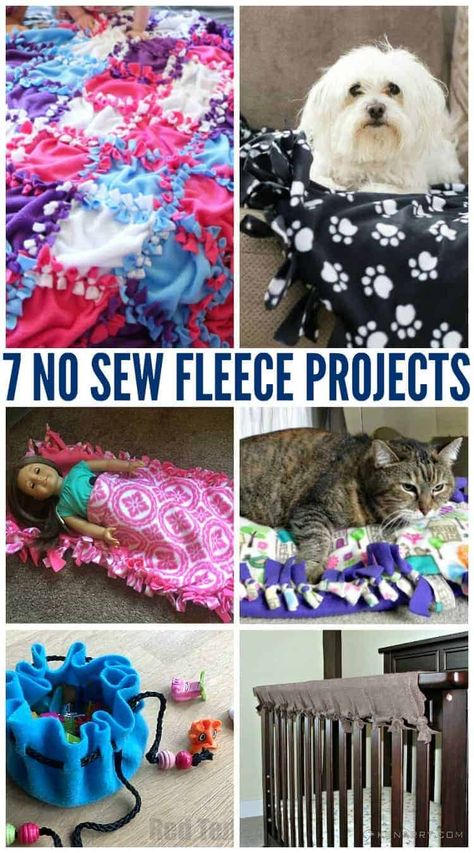 Couture, No Sew Fleece Projects, Diy Fleece Blanket, Fleece Diy, Sew Fleece Blanket, Fleece Crafts, No Sew Fleece, Fleece Projects, Holiday Hand Towels