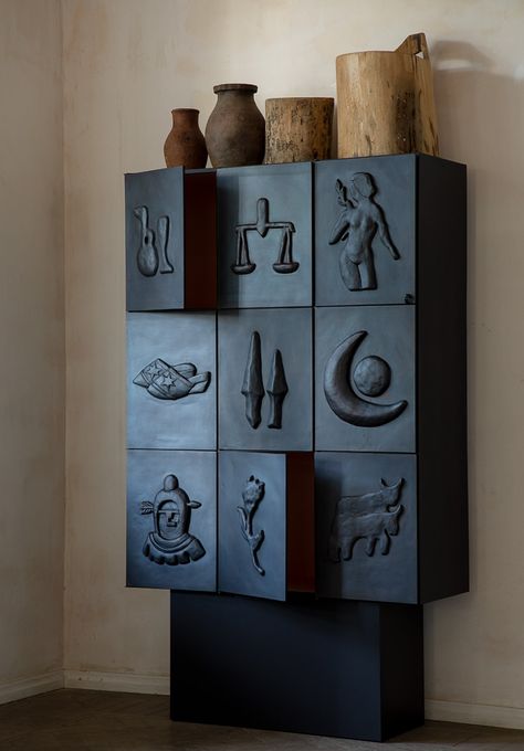 Iron Secret Cabinet | Rooms Studio Mexico Furniture, Secret Cabinet, 2023 Furniture, Art Deco Interiors, Iron Cabinet, Casegoods, Furniture Inspiration, On Design, Art Furniture