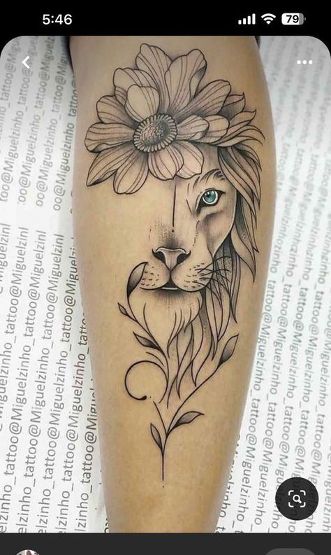 Calf Tattoos For Women, Lion Art Tattoo, Tattoo Design For Hand, Lion Tattoo Sleeves, Kunst Tattoos, Stylish Tattoo, Lion Tattoo Design, Leo Tattoos, Forearm Tattoo Women