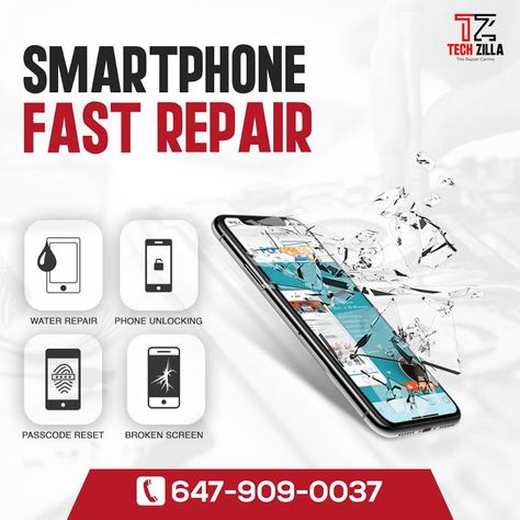 Cell Phone Repair Shop, Hiring Poster, Laptop Screen Repair, Cell Phone Store, Digital Advertising Design, Business Card Design Minimalist, Mobile Repair, Smartphone Repair, Phone Template