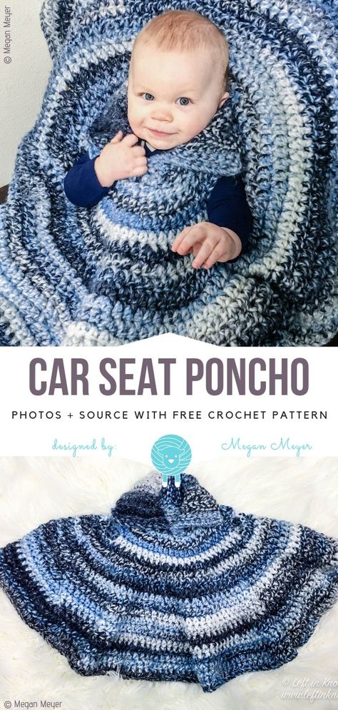 Ponchos, Carseat Poncho Pattern Crochet, Crochet Car Seat Poncho, Free Crochet Patterns For Newborns, Crochet Car Seat Blanket Free Pattern, Crochet Stroller Blanket Pattern Free, Baby Crochet Patterns Free Blanket, Crochet Baby Swaddle, Crochet Stroller Blanket