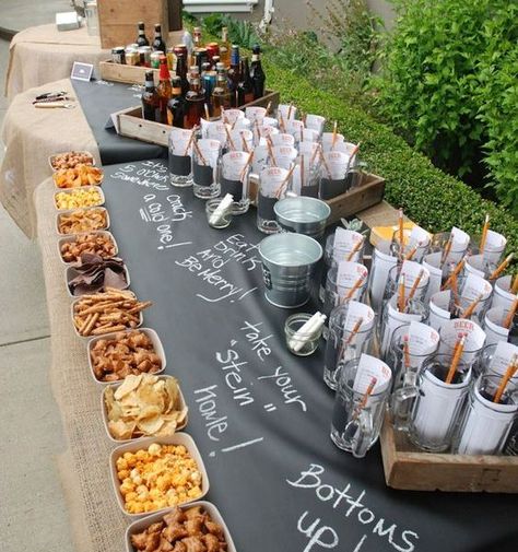 How To Plan Cheers & Beers Party | momooze.com Cheers And Beers Party, Beer Themed Birthday Party, Beer Party Decorations, Beer Party Theme, Cheers And Beers To 40 Years, Beer Birthday Party, Beer Decorations, 40th Birthday Party Decorations, Pizza And Beer