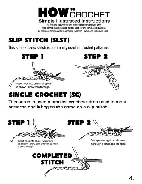 Crochet – Free Simple Illustrated Instructions | Whimsical Publishing Amigurumi Patterns, Slip Stitch Crochet, Crochet Classes, Crochet Stitches Guide, Beginner Crochet Tutorial, Crochet Geek, Stitch Crochet, Crochet Stitches Tutorial, Crochet Instructions