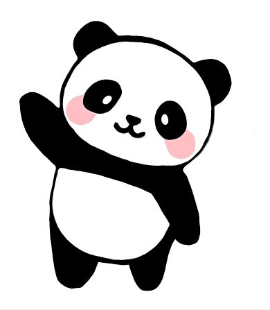 Cute little panda waving hello.🙃 Panda Drawing Easy, Panda Sketch, Cute Panda Drawing, Panda Craft, Cute Panda Cartoon, Panda Painting, Panda Drawing, Easy Animal Drawings, Cartoon Drawings Of Animals