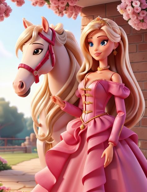 Princesa Rapunzel Disney, Barbie Png, Unicorn Barbie, Barbie Dog, Barbie Cartoon, Girly M, Pop Art Drawing, Barbie Images, Baby Shower Crafts