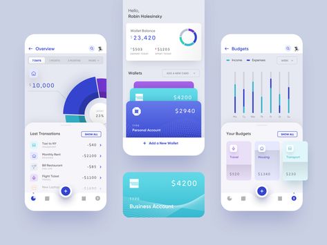 Budget planner app for iOS by Robin Holesinsky on Dribbble Budget Planner App, Wireframe Mobile, Ui Design Mobile, Budget App, Mobile App Design Inspiration, App Interface Design, Ux Design Inspiration, Finance App, Banking App