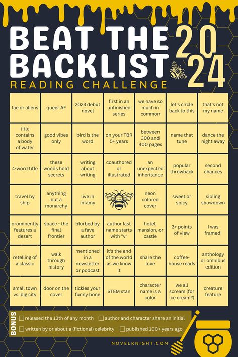 Beat the Backlist Reading Challenge • Austine Decker Reading Bingo, Freetime Activities, Book Review Journal, Book Review Template, Book Reading Journal, Reading Challenges, Book Hangover, Prompt List, Reading Goals