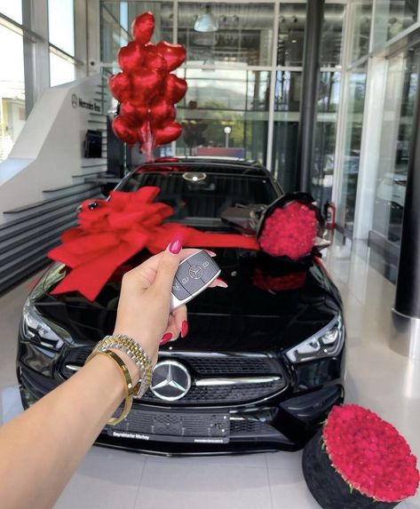 New Car Goals, Pink Car Accessories, Graduation Cap And Gown, Car Poses, Luxurious Room, Mercedez Benz, Lux Cars, 23rd Birthday, Car Gift