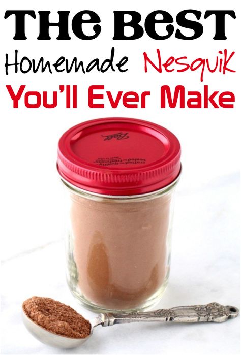 Whole Milk Powder Recipes, Nestle Quick Recipe, Diy Strawberry Nesquik Powder, Chocolate Milk Mix Diy, Diy Nesquik Powder, Diy Chocolate Milk Powder, Homemade Ovaltine Powder, How To Make Chocolate Milk With Cocoa Powder, Homemade Nesquik Powder