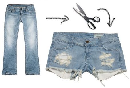 Couture, Upcycling, Transform Jeans, Jeans To Shorts, Diy Denim Shorts, Diy Jean Shorts, Diy Distressed Jeans, Daisy Duke Shorts, Diy Jeans