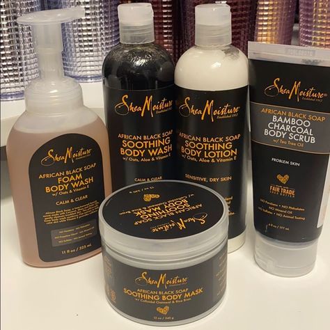 Shea Moisture Bath & Body | Shea Moisture Bath Care Set - African Black Soap | Color: Black | Size: Os #skincare #skin #skincareroutine #skincaretips #skincareproducts #theordinaryskincare #cerave #ceraveskincare. https://whispers-in-the-wind.com/category/beauty/?193 African Body Products, Good Skin Care Products For Black Women, Body Care For Black Skin, African Body Care Products, West African Body Care, Skin Care For Black Women Skincare, African Body Care Routine, Vag Care Products, African Bodycare