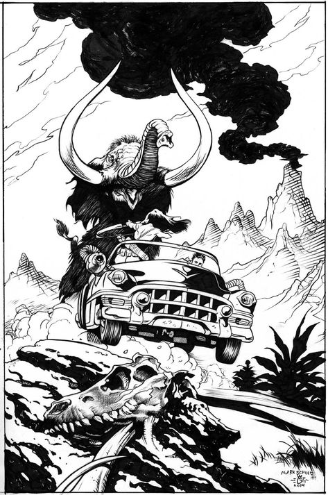 Cadillacs and Dinosaurs - Schultz - Egli - inks by SurfTiki on DeviantArt Mark Schultz, Robert E Howard, I Am Legend, Edgar Rice Burroughs, Arthur Conan, Conan Doyle, Arthur Conan Doyle, Art Archive, Great Wave