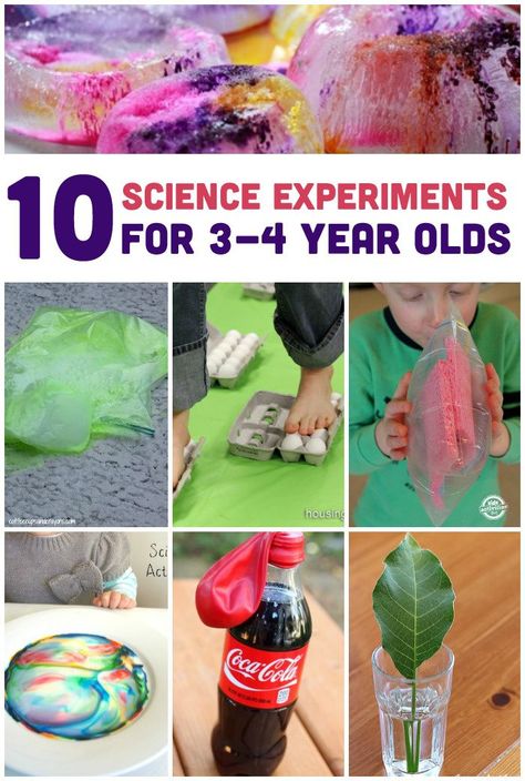 10 Simple Science Experiments for 3-4 Year Olds. Even the little kids can participate in all things science! #Kids Simple Science Experiments, Science Experiments Kids Preschool, Science Experience, Toddler Science Experiments, Science For Toddlers, Experiments Kids, Preschool Science Activities, Summer Science, Science Experiments For Preschoolers