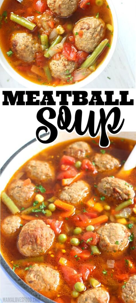 Essen, Soup Recipes Noodle, Meatball Soup Crockpot, Soup Meatball, Meatball Soup Easy, Recipes Meatballs, Noodle Pasta, Meatball Soup Recipes, Delicious Soups