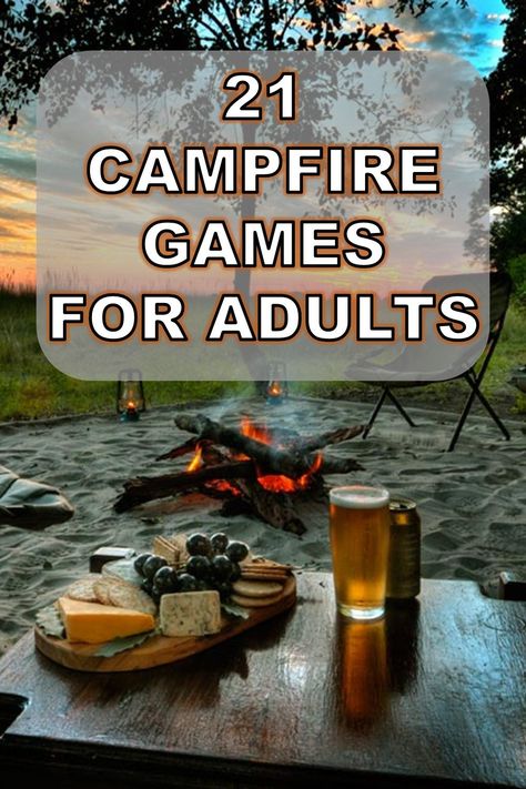 Bonfire Games, Cabin Activities, Camping Games For Adults, Adults Games, Campfire Games, Thanksgiving Games For Adults, Cabin Trip, Bloc Party, Games For Adults