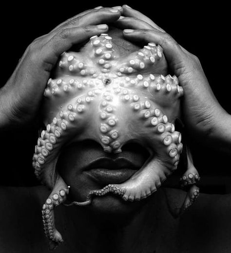 Octopus, Ibiza, Kraken Makeup, Octopus Fashion, Octopus Man, Kraken, Fashion Editorial, Photoshoot Ideas, Self Portrait