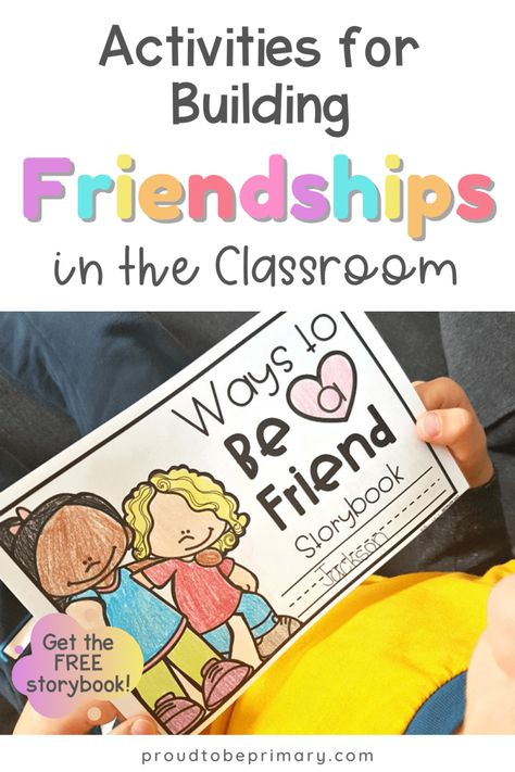 Friendship-building activities help children in K-3 develop strong social skills and have more success in school and life. Find lessons for elementary teachers (kindergarten, first, second, third grade) on how to get to know others, foster teamwork, emphasize kindness, as well as children’s books about friendship. Use the teaching tips to guide classroom management, for morning meeting, as well as social-emotional learning. Grab the free printable and digital “Ways to be a Friend” storybook! Kindness And Friendship Activities, Friendship Books Kindergarten, Social Emotional Themes For Preschool, First Grade Kindness Activities, Sel Activities Kindergarten, Social Emotional Lessons For Preschool, Teaching How To Be A Good Friend, Friendship Lessons For Preschool, How To Be A Good Friend Kindergarten