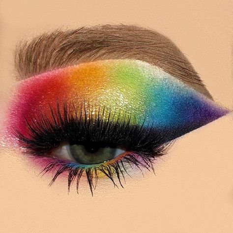 Carnival Xl Pro Palette Looks, Pastel Rainbow Eyeshadow, Rainbow Eye Shadow, Rainbow Eyeshadow, Rainbow Eyes, Pride Makeup, Disney Makeup, Diy Beauty Hacks, Make Me Up