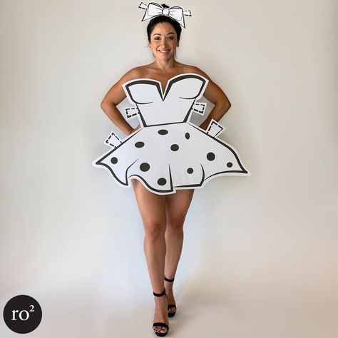 Funny Diy Costumes, Costume Party Decorations, Paper Doll Costume, Doll Halloween Costume, Clever Halloween Costumes, Bow Purse, Costume Inspo, Creative Costumes, Funny Costumes