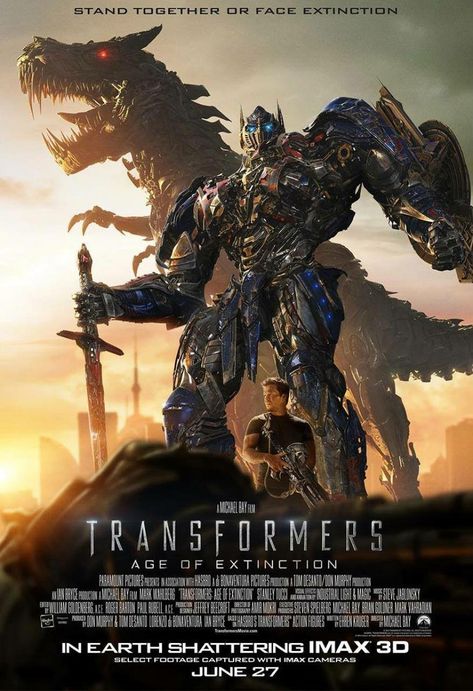 Transformers: Age of Extinction Transformers 2017, Imax Poster, Extinction Movie, Transformers Poster, Transformers Age Of Extinction, Transformers 5, New Movie Posters, Transformers 4, Age Of Extinction