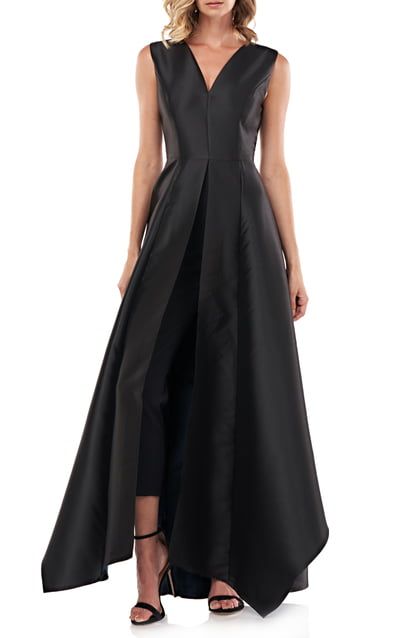 Kay Unger | Nordstrom Modern Jumpsuit, Jumpsuit Outfit Wedding, Lace Maxi Romper, Long Sleeve Evening Gowns, Ball Skirt, Maxi Romper, Kay Unger, Overlay Skirt, Rompers Online