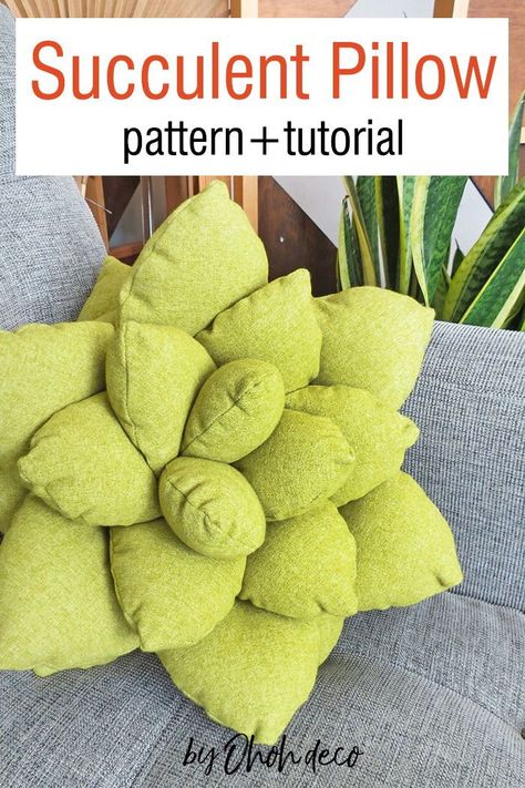 Succulent Sewing Pattern, Couch Pillow Sewing Pattern, Succulent Pillow Sewing Pattern, Dinosaur Pillow Pattern Free, Plant Pillow Diy, Plant Sewing Pattern, Succulent Pillow Diy, Succulent Pillow Pattern, Crochet Succulent Pillow