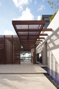 09-30-2015: MODERNi: Modern Entry/ Canopy researched by MODERNi Ikea Canopy, Miami Mansion, Canopy Tent Outdoor, Canopy Architecture, Canopy Curtains, Modern Entry, Canopy Bedroom, Indian Creek, Backyard Canopy