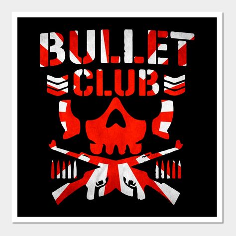 Meet the Japanese version of the Bullet Club logo! -- Choose from our vast selection of art prints and posters to match with your desired size to make the perfect print or poster. Pick your favorite: Movies, TV Shows, Art, and so much more! Available in mini, small, medium, large, and extra-large depending on the design. For men, women, and children. Perfect for decoration. Wrestling, Bullet Club Logo, Bullet Club, Wrestling Posters, Club Logo, Deadpool, Soldier, Keep Calm Artwork, Print Design