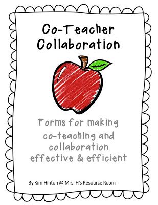 Mrs. H.'s Resource Room: Communication-Teacher Collaboration Resource Room, Collaborative Teaching, Teacher Collaboration, Resource Room Teacher, Team Teaching, Teaching Organization, Literacy Coaching, Co Teaching, Special Education Resources