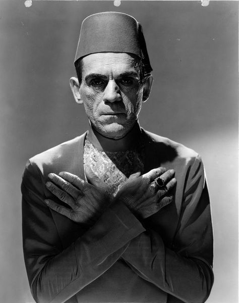 Boris Karloff as Ardath Bey in The Mummy The Mummy 1932, Hollywood Monsters, Mummy Movie, Universal Studios Monsters, Classic Monster Movies, Young Frankenstein, Film Horror, Boris Karloff, Horror Monsters